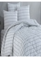 Üntaş Life Uyku Serisi Siyah Beyaz Minikaro 3 Parca Tek Kişilik Uyku Seti