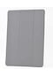 Noktaks - iPad Uyumlu 5 Air - Kılıf Smart Cover Stand Olabilen 1-1 Uyumlu Tablet Kılıfı - Gri