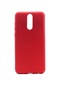 Tecno - Huawei Mate 10 Lite - Kılıf Mat Renkli Esnek Premier Silikon Kapak - Kırmızı