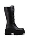 Deery Siyah Platform Topuk Kadın Çizme - K1604zsyhe01