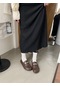 Ikkb Kadın Sığır Derisi Düz Günlük Ayakkabı Loafer Kahverengi