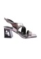 Dgn 619-23y Kadin Kristal Taşli Topuklu Sandalet 619-1922-R13855 Platin