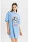 Defacto Coool Disney Mickey & Minnie Tişört Penye Mini Tişört Elbise C3490ax24smbe306