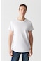 Avva Erkek Beyaz Bisiklet Yaka Düz T-Shirt E001028