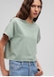 Mavi - Yeşil Basic Crop Tişört 168220-71477