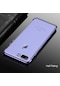 Noktaks - iPhone Uyumlu 7 Plus - Kılıf Dört Köşesi Renkli Arkası Şefaf Lazer Silikon Kapak - Mavi