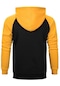 Motosiklet Siluet Sarı Renk Reglan Kol Kapşonlu Sweatshirt Sarı