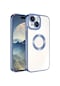 Mutcase - İphone Uyumlu İphone 15 - Kılıf Kamera Korumalı Tatlı Sert Omega Kapak - Sierra Mavi
