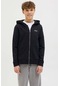 Jack & Jones Jjbeau Sweat Zıp Hood Jnr Siyah Erkek Çocuk Sweatshirt 000000000102257557 Siyah