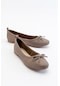 Luvishoes Cilt Hakiki Deri Kadın Babet Ayakkabı 01 Taş