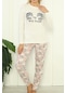 Lady Secret 12014 R08 Uzun Kollu Pamuklu Kadın Pijama Takımı