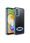 Tecno - Samsung Galaxy Uyumlu A04s - Kılıf Kamera Korumalı Tatlı Sert Omega Kapak - Sierra Mavi