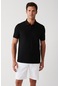 Avva Erkek Siyah Regular Fit Çıtçıtlı Polo Yaka T-Shirt