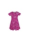 Lovetti Kız Çocuk Pointing Stars Desen Kısa Kol Kloşe Etek Elbise 5910-158