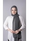 Antrasit Pratik Hazır Geçmeli Şal Şifon Kumaş Hijab Bone 3009 25