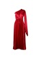 İkkb Bayan Bel Kadın Büyük Beden Elbise Kırmızı
