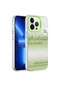 Noktaks - iPhone Uyumlu 13 Pro - Kılıf Koruyucu Mermer Desenli Marbello Kapak - Yeşil