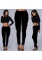 Rahat Kadın Pantolon Cep İpli Kalem Pantolon Klasik Sweatpants Pantalon Joggers Yoga Pantolon Siyah