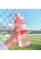 1L 2L 1.5 Litre Spor Plastik Su Içme Şişesi Için 1000Ml Bpa Ücretsiz Spor Içme Suyu Şişesi Saman Kayış-1500Ml Pembe