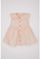 Defacto Kız Bebek Kısa Kollu Poplin Elbise C2412a524smpn256