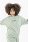 Maraton Sportswear Comfort Kadın Kapşonlu Uzun Kol Basic Açık Yeşil Sweatshirt 22973-açık Yeşil