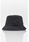 Kadın Teknik Kumaşlı Siyah Bucket Şapka - Standart
