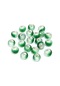 20 Adet Çift Renkli Mat Reçine Boncuk Renkli 5mm Büyük Delik Boncuk Charms Green