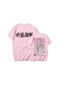 Pembe Anime Jujutsu Kaisen T Shirt Erkekler Kısa Kollu Ryomen Sukuna T Shirt Grafik Baskı Manga Tees Büyük Boy Tops