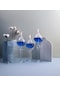Glassic Serenity Mavi Cam Kandil 3 Adet Cam Kandil - 200 ML Kandil Yağı + 3 Adet Kandil Fitili