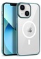 iPhone Uyumlu 13 Kılıf Lopard Wireless Şarj Özellikli Pixel Magsafe Kapak - Sierra Mavi