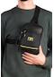 Newish Polo-571 Impertex Body Bag Telefon Bölmeli Çapraz Omuz Çantası Siyah-sarı
