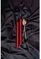 MbaHomeDekor Metalik Parlak Gövdeli Konik Uçlu Uzun Çubuk Şamdan Mumu 2'li Kırmızı