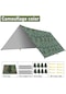 Yeşil & Kahverengi Kamp Tentesi Açık Kamp Brandası Tente Hafif Uv Dayanıklı Ve Pu 3000Mm Su - Yağmur Geçirmez Branda Barınağı 3M X 4M