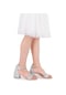 Kiko Kids Pisar Günlük Kız Çocuk 4 Cm Topuklu Sandalet Abiye Ayakkabı Gümüş Gümüş