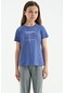 Tommy Life Açık Eflatun O Yaka Baskı Detaylı Rahat Kalıp Kız Çocuk T-shirt - 75129 Eflatun