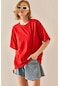 Kırmızı Oversize Basic T Shirt 3yxk1 47087 04