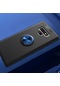 Kilifone - Samsung Uyumlu Galaxy Note 9 - Kılıf Yüzüklü Auto Focus Ravel Karbon Silikon Kapak - Siyah-mavi