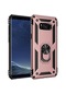 Kilifone - Samsung Uyumlu Galaxy S8 Plus - Kılıf Yüzüklü Çift Katman Zırh Tank Vega Kapak - Rose Gold