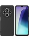 Redmi A4 Uyumlu Silikon Kılıf - Kamera Korumalı Esnek Pastel Renk Kapak - Siyah Siyah