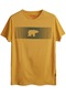 Fancy T-shirt Hardal 3d Baskılı Erkek Tişört-sarı