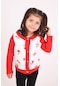 Toontoy Kız Bebek Hırka Çiçek Baskılı Kırmızı
