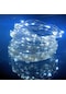 Soğuk Beyaz Led Gümüş Tel Peri Işıklar Usb Noel Partisi Açık Su Geçirmez Çelenk 10m