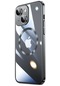 iPhone Uyumlu 14 Kılıf Wireless Şarj Özellikli Sert Pc Lopard Riksos Magsafe Kapak - Siyah