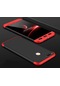 Tecno-Xiaomi Mi 5x / Mi A1 - Kılıf 3 Parçalı Parmak İzi Yapmayan Sert Ays Kapak - Siyah-kırmızı