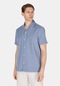 Colins Regular Fit Shirt Neck Düz Erkek Mavi Kısa Kol Gömlek Cl1072864 Q1.v2 Ble Mavi