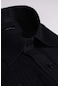 Büyük Beden Kolay Ütü Kravatlık Armürlü Pamuklu Siyah Erkek Gömlek-29992-siyah