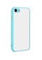 Noktaks - İphone Uyumlu İphone Se 2022 - Kılıf Arkası Buzlu Renkli Düğmeli Hux Kapak - Turkuaz