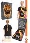 Galatasaray Lisanslı Büyük Logo Çocuk T-shirt Gs Aslan Baskılı Ahşap Kutulu Sarı - Kırmızı