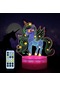 Xiaoqityh Unicorn Gece Lambası 3d Gece Lambası Uzaktan Kumanda İle Akıllı Dokunmatik Led Üç Renkli Değişen 3d Illusion Lamba --- Kreş Unicorn Xiaoqityh