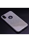 Kilifone - İphone Uyumlu İphone Xr 6.1 - Kılıf Simli Koruyucu Shining Silikon - Gümüş